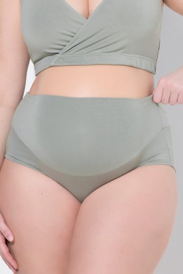 Ulla Popken 853611 Zwangerschapsslips Grijsgroen - Slips - 