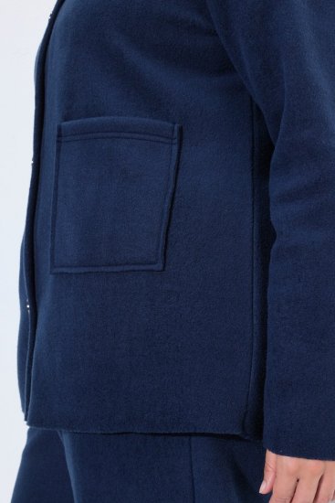 Ulla Popken 854200 Fleecejack Donkerblauw - Jassen - Damesjassen in grote maten