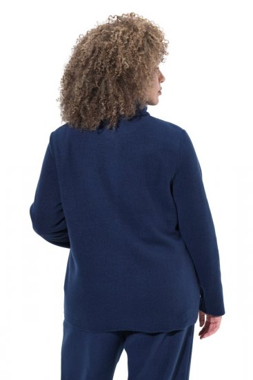 Ulla Popken 854200 Fleecejack Donkerblauw - Jassen - Damesjassen in grote maten