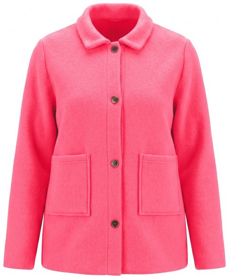 Ulla Popken 854200 Fleecejack Roze - Jassen - Damesjassen in grote maten