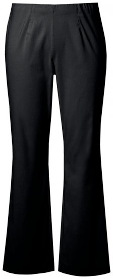 Ulla Popken 854910 Warme stretchbroek met elastische taille Zwart - Stoffen broeken - Wijde stoffen broeken voor dames