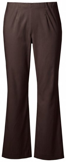 Ulla Popken 854910 Warme stretchbroek met elastische taille Mahoniebruin - Stoffen broeken - Wijde stoffen broeken voor dames