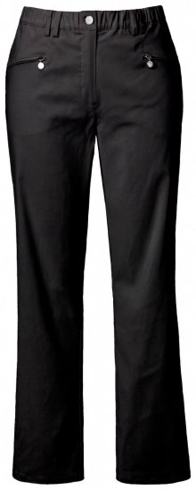 Ulla Popken 854987 Warme stretchbroek met comfortband Zwart - Stoffen broeken - Wijde stoffen broeken voor dames