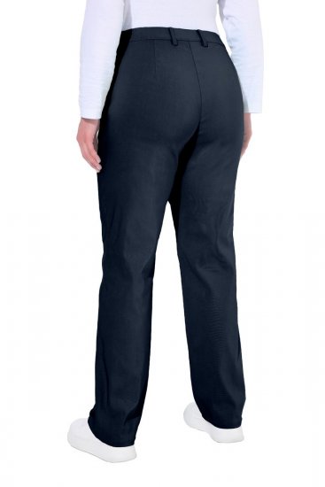 Ulla Popken 854987 Warme stretchbroek met comfortband Donkerblauw - Stoffen broeken - Wijde stoffen broeken voor dames