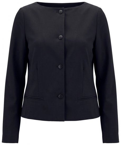 Ulla Popken 855136 Stretch blazer Zwart - Blazers - Blazers in grote maten voor dames