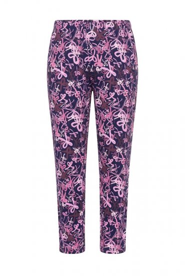Ulla Popken 856141 Pyjama met lange mouwen Donkerblauw - Pyjama's en Loungewear - 