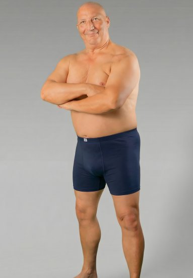 20 Nodi 938 Stretch Cotton Boxer with Embroidered Long Leg Navy - Boxershorts - Grote Maten Boxershorts Heren