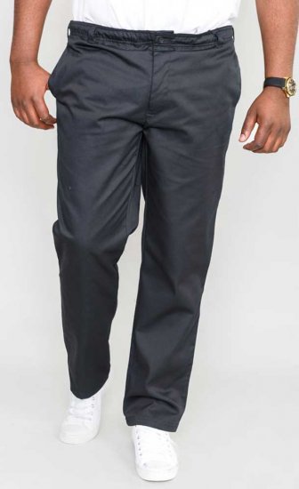 D555 Basilio Pants with elasticated waist Black - Jeans & broeken - Jeans & Broeken Grote Maten Heren