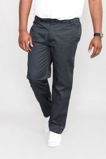 D555 Basilio Pants with elasticated waist Black - Jeans & broeken - Jeans & Broeken Grote Maten Heren