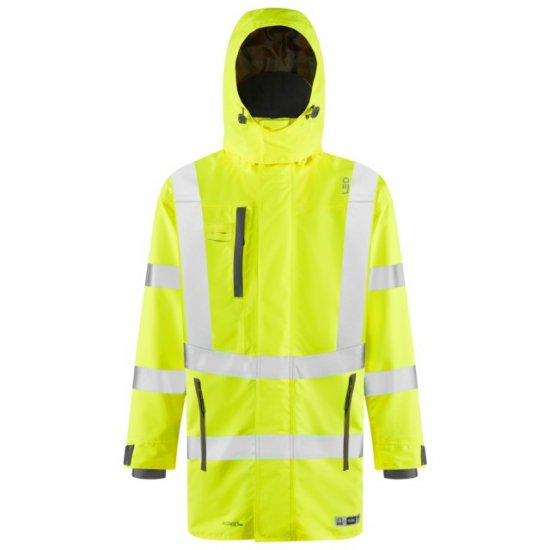Leo Eastleigh Ecoviz 10K Performance Breathable Anorak Hi-Vis Yellow - Werkkleding - Werkkleding Grote Maten Heren