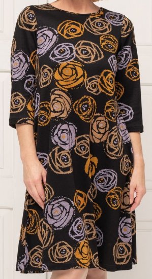 Scandinavian Caramel Flower Petals Dress Lavender and Orange - DAMESKLEDING 40-66 - 