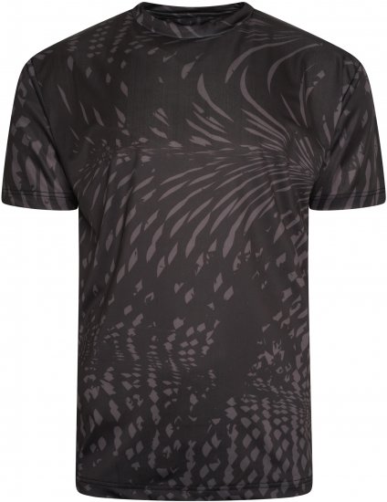 Kam Jeans AP003 Active Performance Marl Tee Black - T-shirts - Grote Maten T-shirts Heren