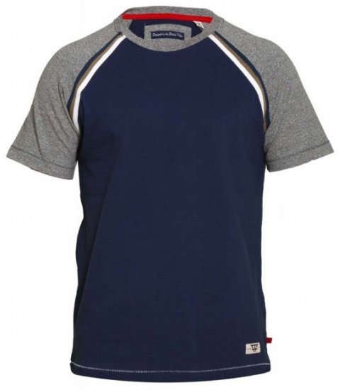 D555 Ashburn T-shirt Navy - T-shirts - Grote Maten T-shirts Heren