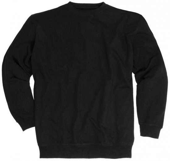 Adamo Athen Crew neck Sweatshirt Black - Sweaters & hoodies - Sweaters & Hoodies Grote Maten Heren
