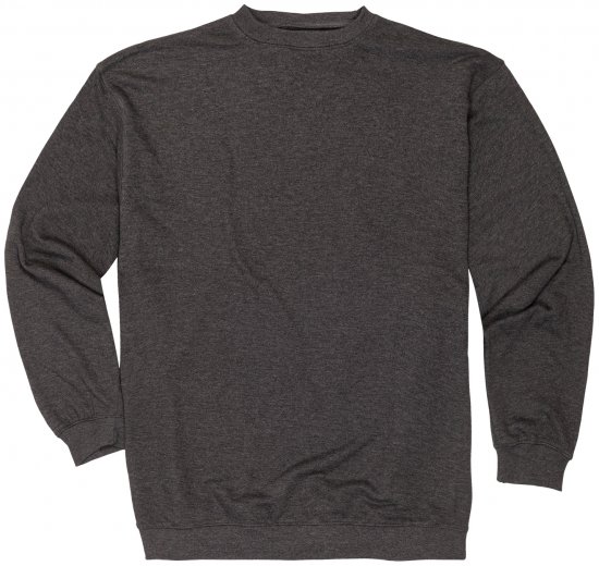 Adamo Athen Crew neck Sweatshirt Charcoal - Sweaters & hoodies - Sweaters & Hoodies Grote Maten Heren
