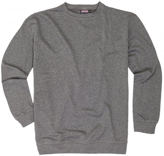 Adamo Athen Crew neck Sweatshirt Grey - Sweaters & hoodies - Sweaters & Hoodies Grote Maten Heren
