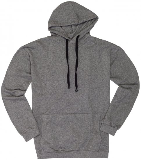 Adamo Athen Hoodie without Zipper Grey - Sweaters & hoodies - Sweaters & Hoodies Grote Maten Heren