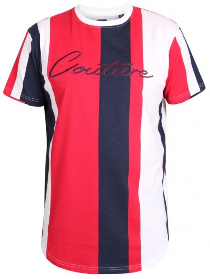 D555 Bancroft T-shirt Red/Navy - T-shirts - Grote Maten T-shirts Heren