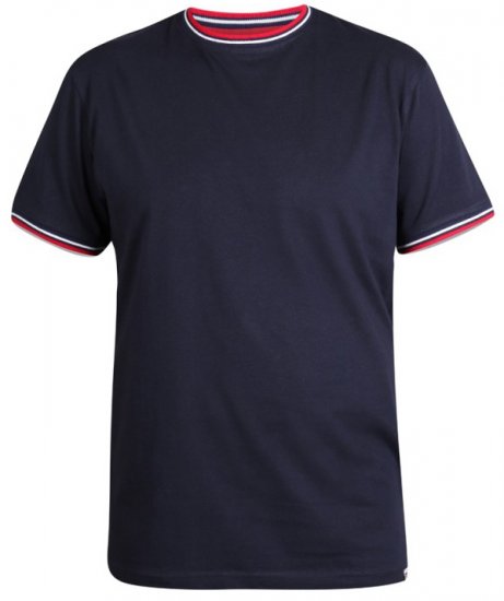 D555 Bates T-shirt Navy - T-shirts - Grote Maten T-shirts Heren