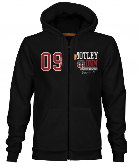 Motley Denim Berwick Hoodie Black - Sweaters & hoodies - Sweaters & Hoodies Grote Maten Heren