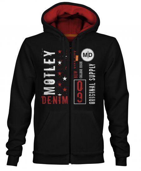 Motley Denim Bodmin Hoodie Black - Sweaters & hoodies - Sweaters & Hoodies Grote Maten Heren