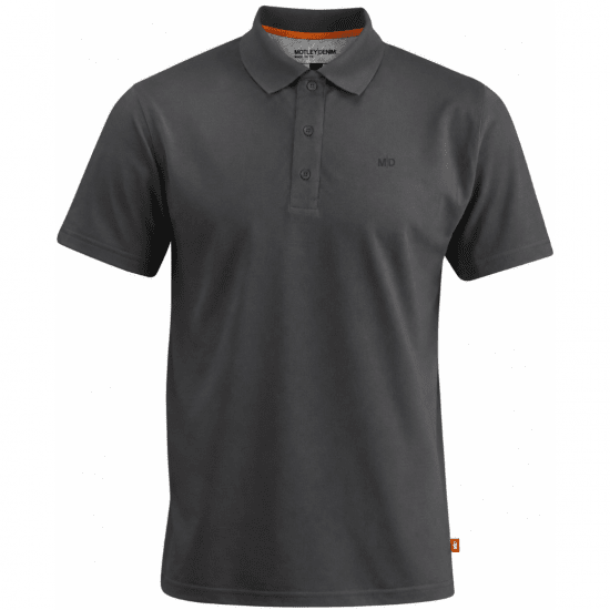 Motley Denim Bratislava Polo Charcoal - Polo shirts - Grote Maten Poloshirts Heren