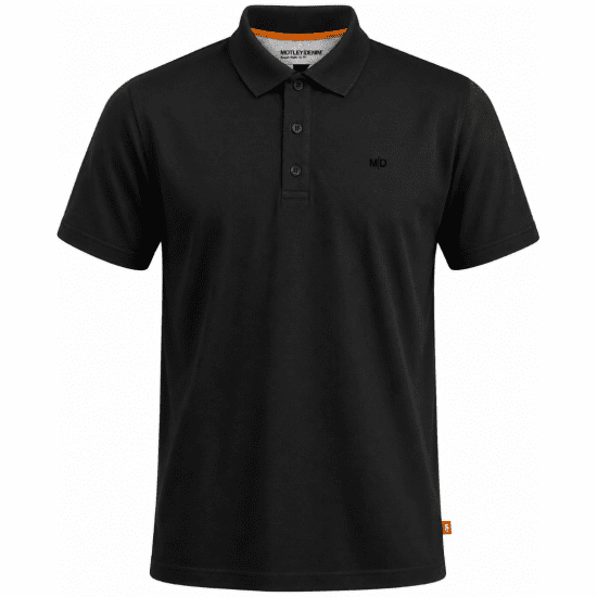 Motley Denim Bratislava Polo Black - Polo shirts - Grote Maten Poloshirts Heren