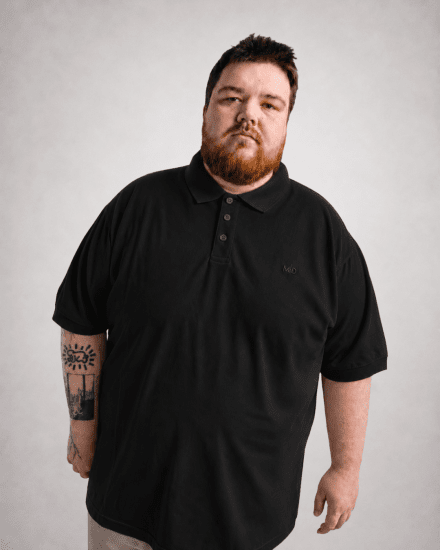 Motley Denim Bratislava Polo Black - Polo shirts - Grote Maten Poloshirts Heren