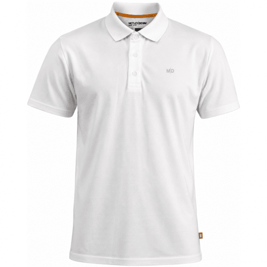 Motley Denim Bratislava Polo White - Polo shirts - Grote Maten Poloshirts Heren