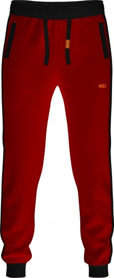 Motley Denim Bremen Sweatpants Red/Black - Joggingbroeken & shorts - Joggingbroeken & Shorts Heren Grote Maten