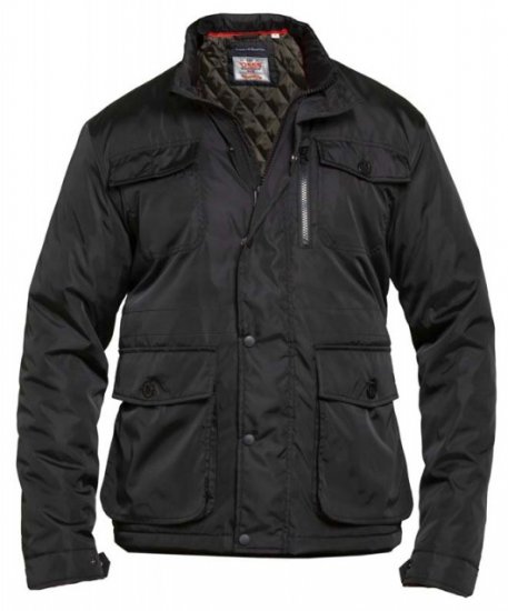 D555 Brentford Jacket Black - Jassen - Grote Maten Herenjassen