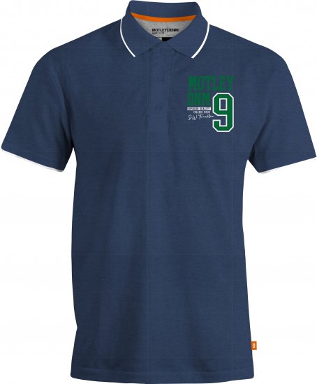 Motley Denim Brighton Polo Dark Indigo - Polo shirts - Grote Maten Poloshirts Heren