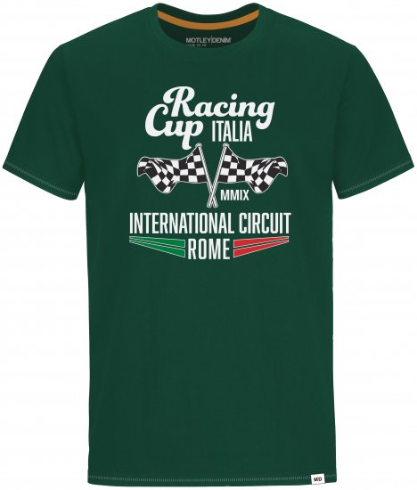 Motley Denim Bristol T-shirt Racing Green - T-shirts - Grote Maten T-shirts Heren