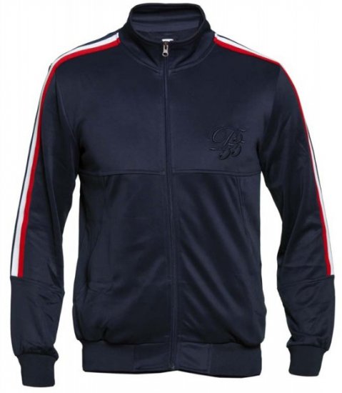 D555 Brookes Couture Zip Up Navy - Sweaters & hoodies - Sweaters & Hoodies Grote Maten Heren