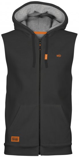 Motley Denim Brussels Sleeveless Hoodie Charcoal - Sweaters & hoodies - Sweaters & Hoodies Grote Maten Heren