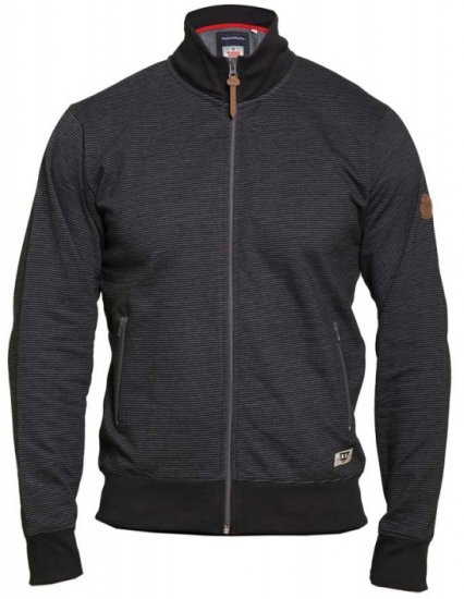 D555 Buxton Full Zip Sweatshirt Black - Sweaters & hoodies - Sweaters & Hoodies Grote Maten Heren