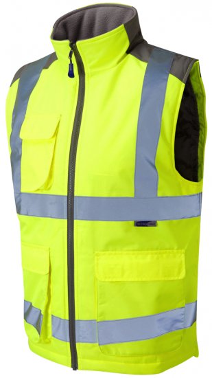 Leo Torrington Bodywarmer Yellow - Werkkleding - Werkkleding Grote Maten Heren