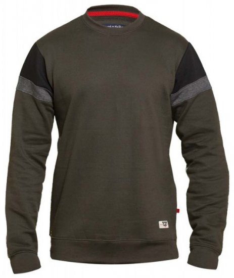 D555 Clermont Sweatshirt Khaki - Sweaters & hoodies - Sweaters & Hoodies Grote Maten Heren