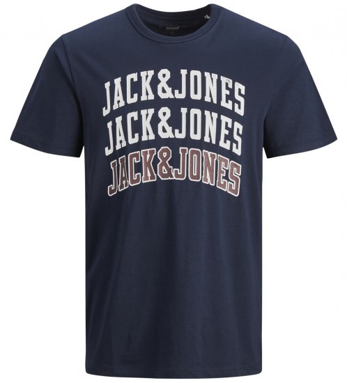 Jack & Jones JJCROSSING T-shirt Navy - T-shirts - Grote Maten T-shirts Heren