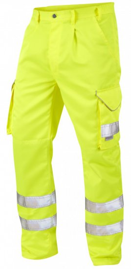 Leo Bideford Cargo Pants Hi-Vis Yellow - Werkkleding - Werkkleding Grote Maten Heren
