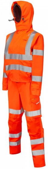 Leo Honeychurch EcoViz 10KX Performance+ Women's Breathable 2-Part Coverall Hi-Vis Orange - Werkkleding - 