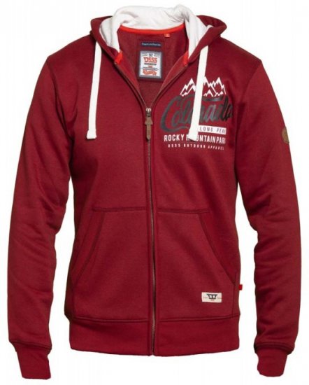 D555 Durham Hoodie Red - Sweaters & hoodies - Sweaters & Hoodies Grote Maten Heren