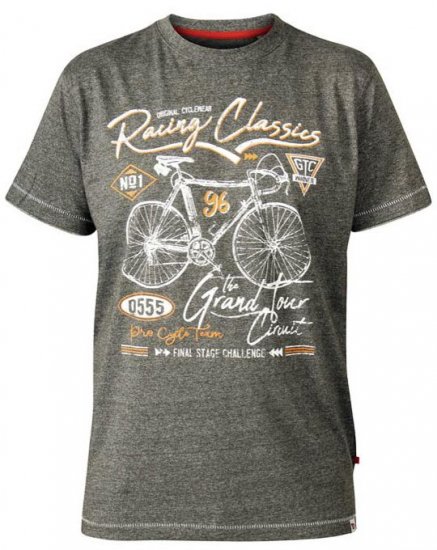 D555 Eastwood Bicycle Crew Neck T-Shirt Khaki - T-shirts - Grote Maten T-shirts Heren
