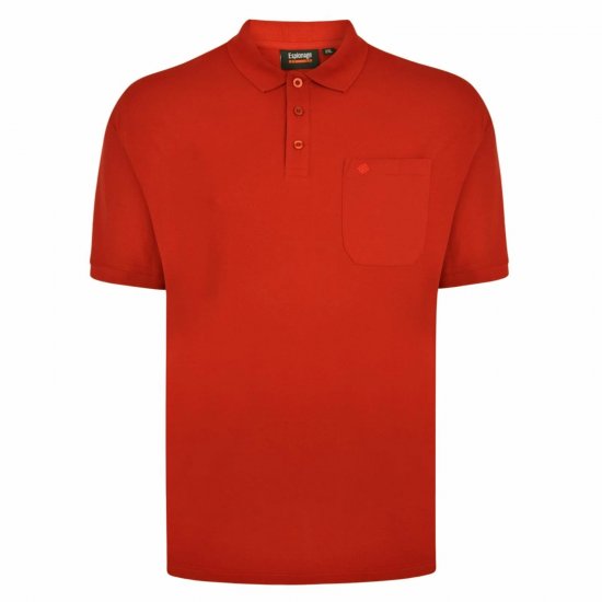 Espionage P074C Poloshirt Korte Mouw Terracotta - Polo shirts - Grote Maten Poloshirts Heren