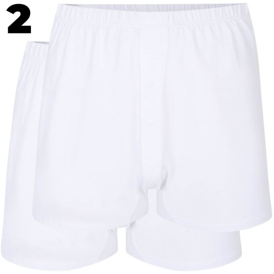Espionage U001W boxershorts 2-pack wit - Ondergoed & zwem - Grote Maten Ondergoed Heren