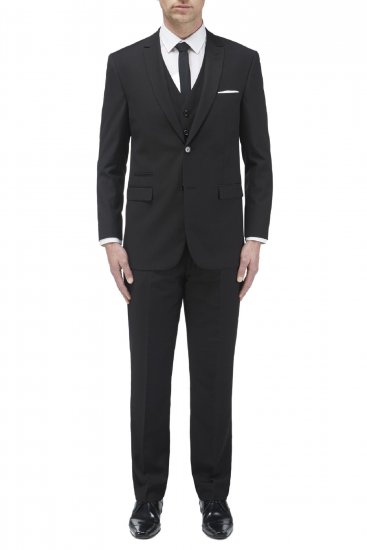 Skopes Madrid Waistcoat Black - Pakken - Grote Maten Kostuum Heren