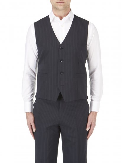 Skopes Darwin Waistcoat Black stripe - Pakken - Grote Maten Kostuum Heren