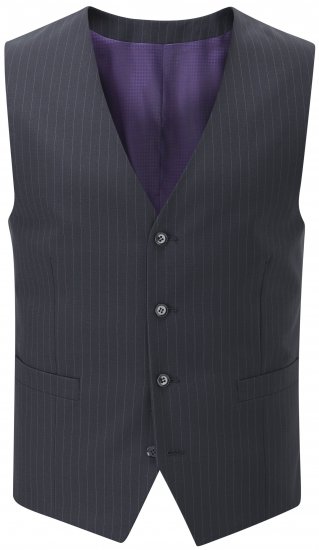 Skopes Darwin Waistcoat Black stripe - Pakken - Grote Maten Kostuum Heren