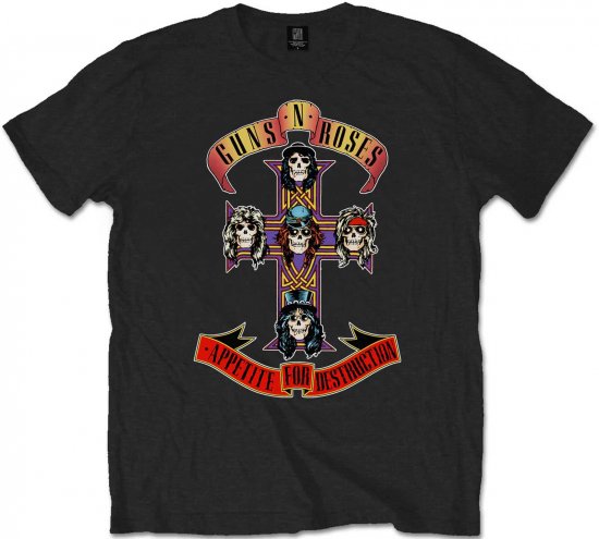 Guns N' Roses Appetite for Destruction T-shirt Black - T-shirts - Grote Maten T-shirts Heren