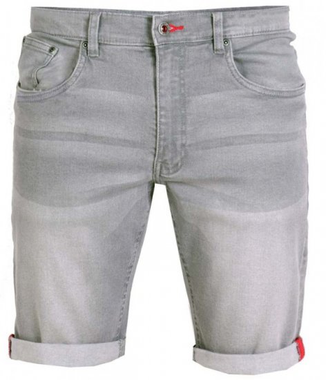 D555 Griffin Denim Shorts Grey - Korte broeken - Grote Maten Korte Broeken Heren
